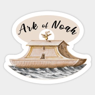 Noah's Ark with Animals in the Flood Sticker